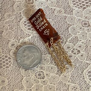 Bundle 3 for 50% off 1970s Deadstock Gold Filled Textured Chain Earrings